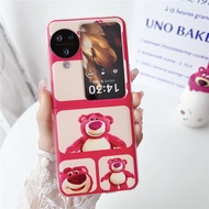 เคส OPPO Find N3 Flip สำหรับ OPPO Find N3 Flip (CPH2519)【เคสโทรศัพท์มือถือแบบแข็ง ฝาพับ ลายการ์ตูนหมี พร้อมสายคล้องมือ】-Y1