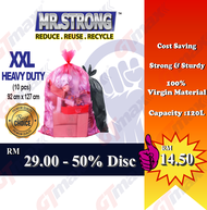 MR STRONG Garbage Bag (XXL) Heavy Duty Garbage Plastic Bag Trash Bag 120L Dustbin Plastic Bag
