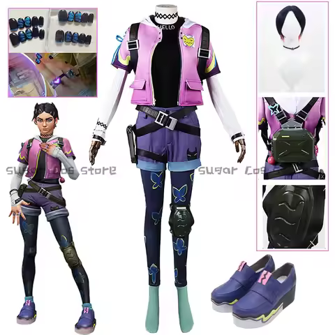 Valorant Role Play Clove Game Cosplay Costume Shoes Adult Women Fantasy Outfits Female Halloween Car