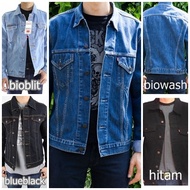 Biowash Men's denim jeans Jacket bioblitz Guy blue black jeans