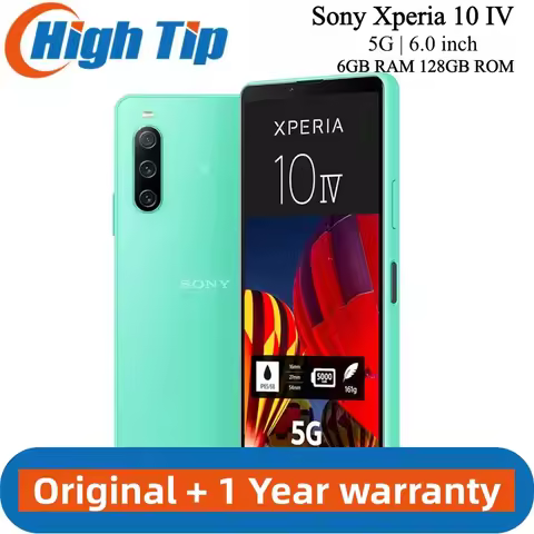 Original Sony Xperia 10 IV 5G XQ-CC54 XQ-CC72 6GB 128GB ROM 6.0" OLED Display Triple Cameras Snapdra