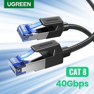 Dây cáp mạng RJ45 Ethernet Cat8 Chính hãng Ugreen NW153 (Tốc độ 40Gbps-2000MHz) 80429 80430 80431 80