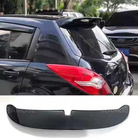 White Tail Fin for Honda Tiida Versa Latio Hatchback Spoiler 2005 to 2015 Car Roof Wing Accessories