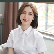 [G2000] Style WOMAN Flat Collar (Neckline Buttoned) Women's Short-Sleeved Shirt Full Size Area 10% S