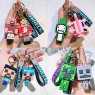 SAYA GANTUNGAN My World Cartoon Minecraft Keychain, Sand Box, Couple Bag Keychain Gift, Ideal Choice
