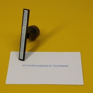 Cop nama buku latihan name stamp nama panjang rubber stamp sekolah cop getah / Cop Rubber