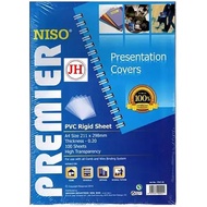 JOO HUAT NISO A4 PVC Rigid Sheet 100's PVC 0.2mm Transparent Sheet Cover
