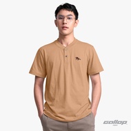 GALLOP : เสื้อยืดคอกระดุม T-SHIRT (Henley neck) รุ่น GT9151 สี Caramel – คาราเมล  / ราคาปรกติ 990.-