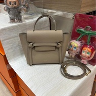 CELINE nano belt bag 淺灰褐色