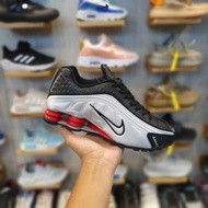 Sepatu Lari Pria Nike Shox R4 Black Silver Red #Gratisongkir