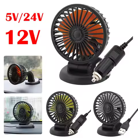 USB Car Fan 360 All-Round Adjustable Car Auto Cooler for Vehicle Home Office USB Freshener Air Condi