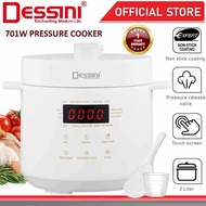 DESSINI ITALY Electric Digital 3L Pressure Cooker Non-Stick Stainless Steel Inner Pot Rice Cooker Steamer Periuk