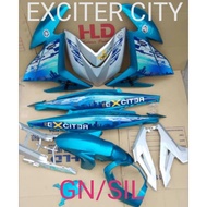 Y15ZR COLOUR PARTS + CLEAR + STICKER - (EXCITER CITY) - GREEN + SILVER Y15 COVER SET Y15 BODY SET HL