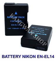 (แพ็คคู่ 2 ชิ้น) EN-EL14 \ EN-EL14a \ ENEL14 \ ENEL14a แบตเตอรี่สำหรับกล้องนิคอน Camera Battery For Nikon D3100,D3200,D3300,D3400,D3500,D5100,D5200,D5300,D5500,D5600,Df DSLR,P7000,P7700,P7800 BY JAVA STORE SHOP