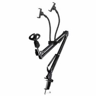 Table Mic Stand With Dual Phone Holder