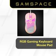SAMSPACE RGB Gaming Keyboard Mouse Pad Bluetooth
