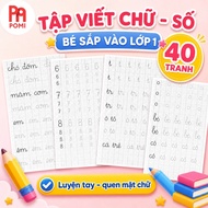 40 pages to practice writing letters and numbers by stroke - Writing practice for preschool and elem