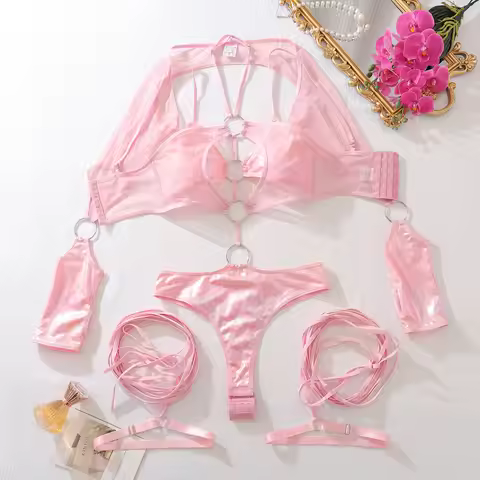 Women Sey Exotic Set Thin Hollow Out Lingerie Set See Through Transparent Underwear Party Club Exoti