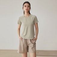 (ALO) Loose Yoga Top Womens Pilates Training Quick Drying Clothes T-Shirt Running Fitness Clothes Su