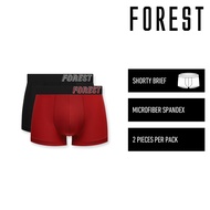 Forest Seluar Dalam Lelaki | (2 Pcs) Forest Mens Microfibre Spandex Shorty Brief Underwear Assorted 