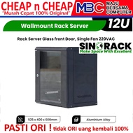 Sinorack 12U Server RACK 53x40x60cm Depth 400mm - WALLMOUNT RACK SERVER CABINET 4u 6u 9u 12u 15u