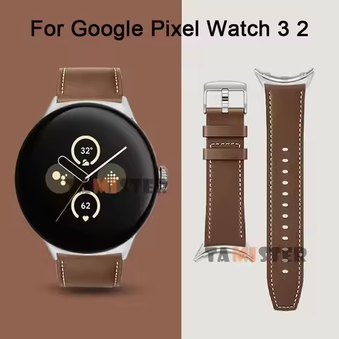 For Google Pixel Watch 4 3 45mm 41mm Strap Leather Replace Wristband Correa Bracelet For Google Pixe