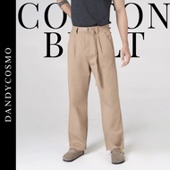 DANDY COSMO | กางเกง Cotton Belt pant กางเกงทรงขาใหญ่ มีเข็มขัดถอดออกได้