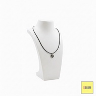 CW Manila x 8ecom - Minimalist Necklace with Coin Pendant - 2mm Wax Cord Double Knot