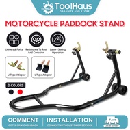 【New Upgrade】Motorcycle Racing Paddock Stand 2 In 1 Heavy Duty Big Bike Paddock Stand Universal