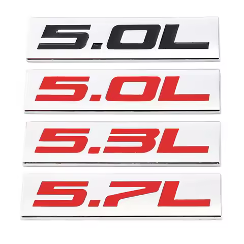 3D Metal 5.0L 5.3L 5.7L Logo Car Energy Emblem Badge Trunk Sticker Decal for CHEVROLET FORD DODGE TO