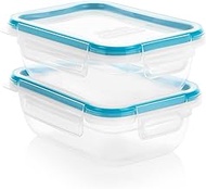 Snapware Total Solution 4-PC (3 Cup) Medium Size Plastic Food Storage Containers Set with Lids, Meal Prep Food Containers, BPA-Free Lids with Locking Tabs