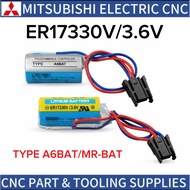 Mitsubishi ER17330V 3.6V Lithium Battery A6BAT MR-BAT PLC Backup Battery with Connector