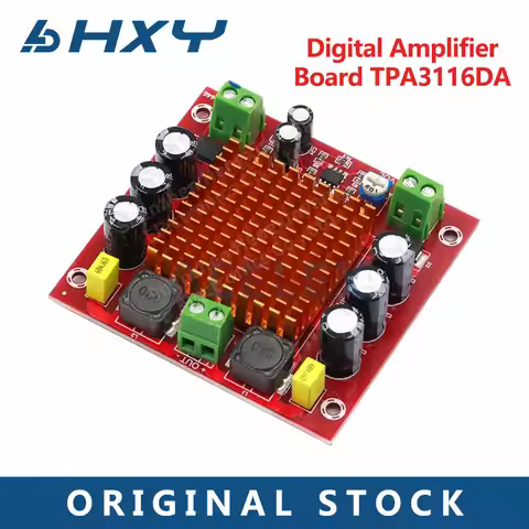 hxy-1PCS Digital Amplifier Board TPA3116DA TPA3116 150W D2 Mono Channel Power Audio XH-M544 DC 12V 2