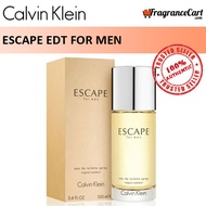 Calvin Klein Escape EDT for Men (100ml/Tester) [Brand New 100% Authentic Perfume FragranceCart] cK Eau de Toilette
