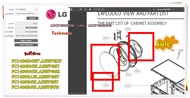 อะไหล่ของแท้/ฝาครอบประตูกระจกเครื่องซักผ้าแอลจี/ADC74305506 / แทน / ADC74305503/LG/Door Assemly รุ่น