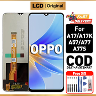 Original LCD OPPO A17 A17K A57 A77S A77 4G Fullset Touchscreen ori Asli Untuk Glass Touch Screen Digitizer