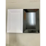 1 Real Melamine Square Plate Steak Fish Beautiful For Food Available In 4 Sizes: 9 Inches/11 Inches/