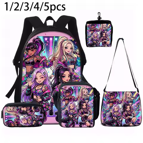 1/2/3/4/5PCS K-POP girl group pattern backpack set The perfect gift for kpop fans