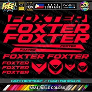 FOXTER MTB Frame Decals Stickers MORE COLORS