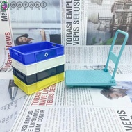 AARON1 Miniature Platform Trolley, DIY Decoration Doll Toys Mini Flatbed Cart Toy, Mini Flat Cart Photo Props Cute Furniture Mini Furniture Ornaments Dollhouse Accessories