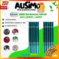 #ELEGANT AUSIMO 120X220CM ❤C116-C131❤ Langsir Semi Blackout Curtains Ready Stock In Malaysia/Door Wi
