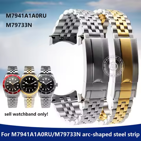 High quality precision steel strap For TUDOR Biwan series M7941A1A0RU/M79733N men's curved mouth fiv