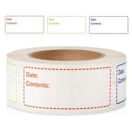 Multicolor Date PVC Waterproof Sticker Kitchen Refrigerator Food Classification Label Sticker Storag