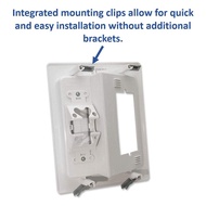 Recessed Outlet Box in Wall Cable Management Kit 15A 125V Hide TV Power Cables & Low Voltage Wires B