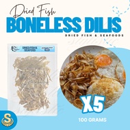 BONELESS DILIS ( 500G / 1KG ) — Dried Fish, Dried Anchovies, Sun-Dried, Crispy Dilis