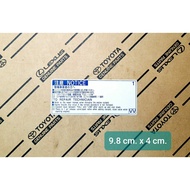 Warning Sticker Coolant Toyota Made in Japan Size 9.8 cm. X 4