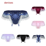 Butt Low Sexy Briefs Lace Open Thong Panties Underwear G-string Mens