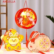 ANGELLA Mid-Autumn Festival Lantern DIY, Glowing Papper Handheld Rabbit Lantern, Cute DIY Material B