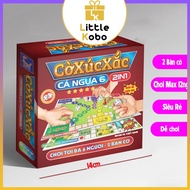 [Foxi] Cờ Xúc Xắc Cá Ngựa 6 Người Chơi Foxi Cờ Đua Ngựa Hàng Độc Đồ Chơi Trí Tuệ Trẻ Em Tư Duy