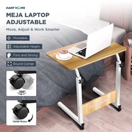LAPTOP WORK DESK WFH HOME ROOM PORTABLE ADJUSTABLE WOODEN MOTIF MODERN AESTHETIC |2011